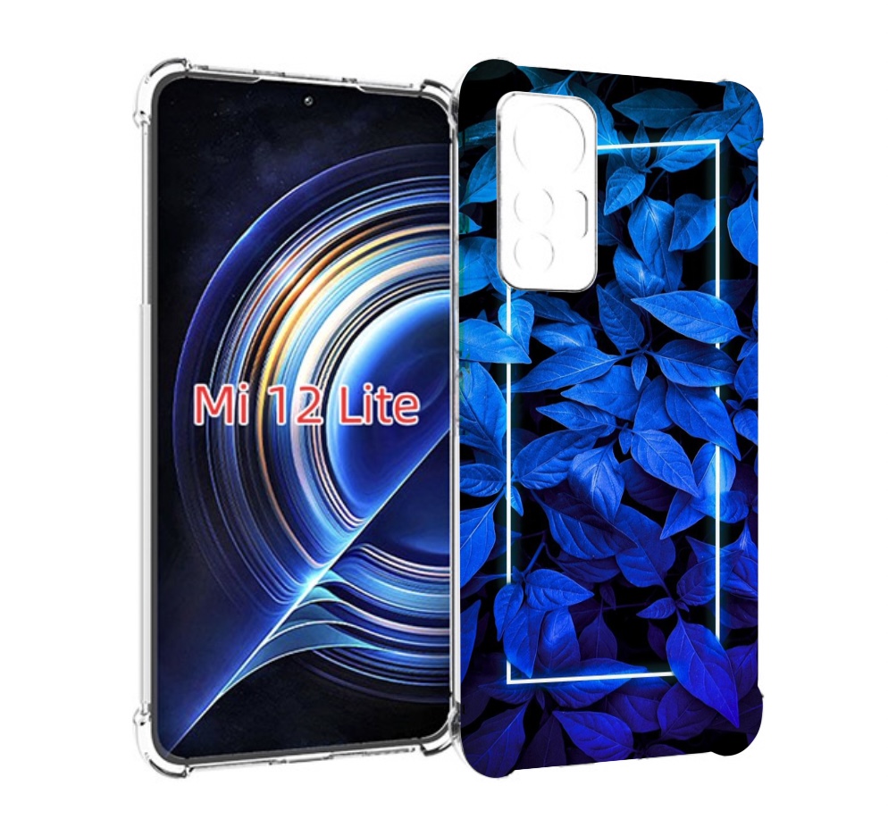 

Чехол MyPads голубые цветочки неон для Xiaomi 12 Lite, Прозрачный, Tocco