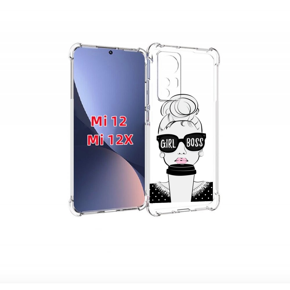 

Чехол бампер MyPads девушка-босс женский для Xiaomi 12., Прозрачный, Tocco