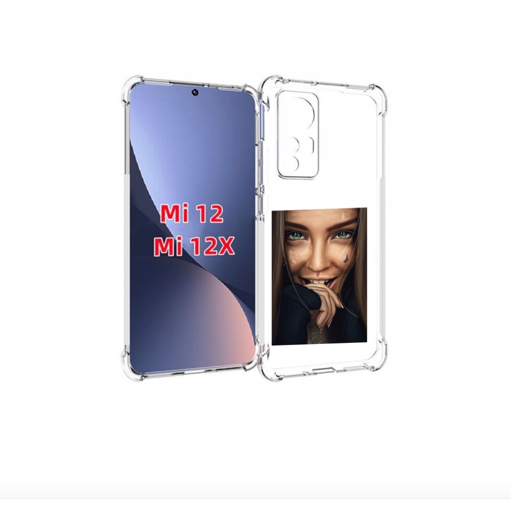 

Чехол бампер MyPads девушка улыбается женский для Xiaomi 12., Прозрачный, Tocco