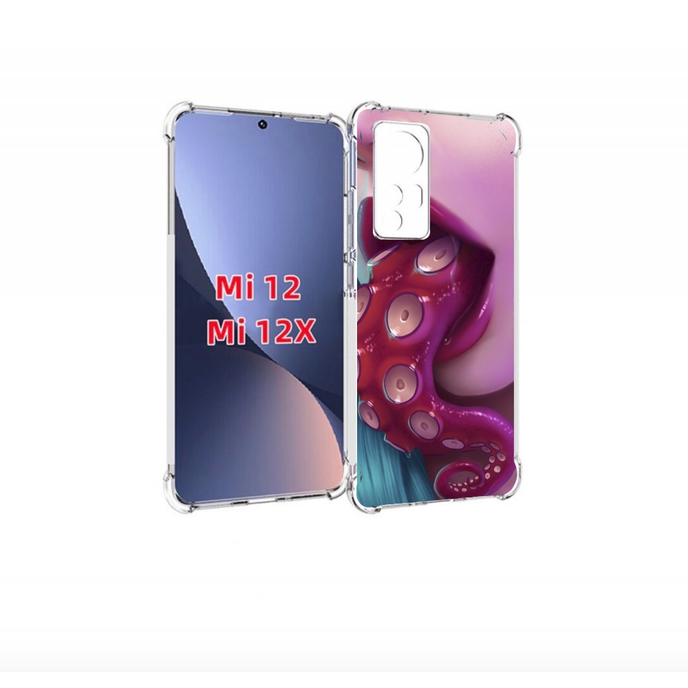 

Чехол бампер MyPads девушка с щупальцой женский для Xiaomi 12., Прозрачный, Tocco