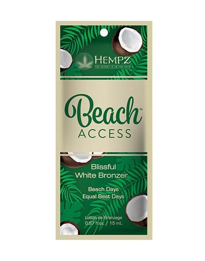 Крем-лосьон Hempz Beach Access white Bronzer для загара в солярии на солнце 15 мл soleo крем мульти бронзирующий с маслами bronzer 150 мл