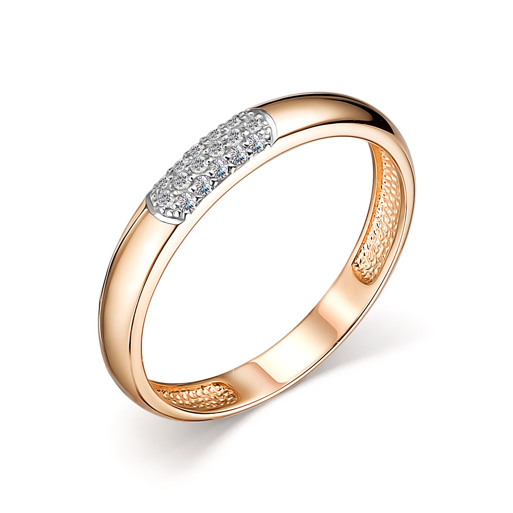 

Кольцо из красного золота с бриллиантом р. 18 АЛЬКОР 14099-100, 14099-100
