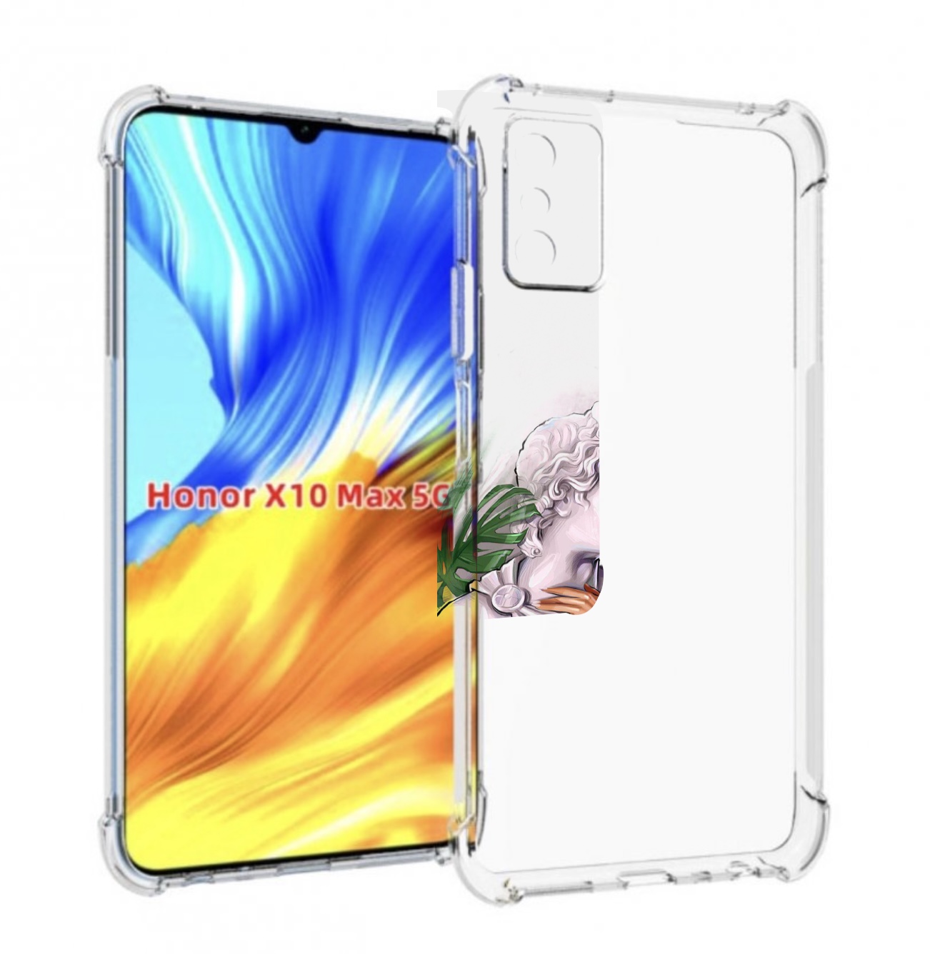 

Чехол MyPads девушка-модель-со-статуей женский для Honor X10 Max, Прозрачный, Tocco