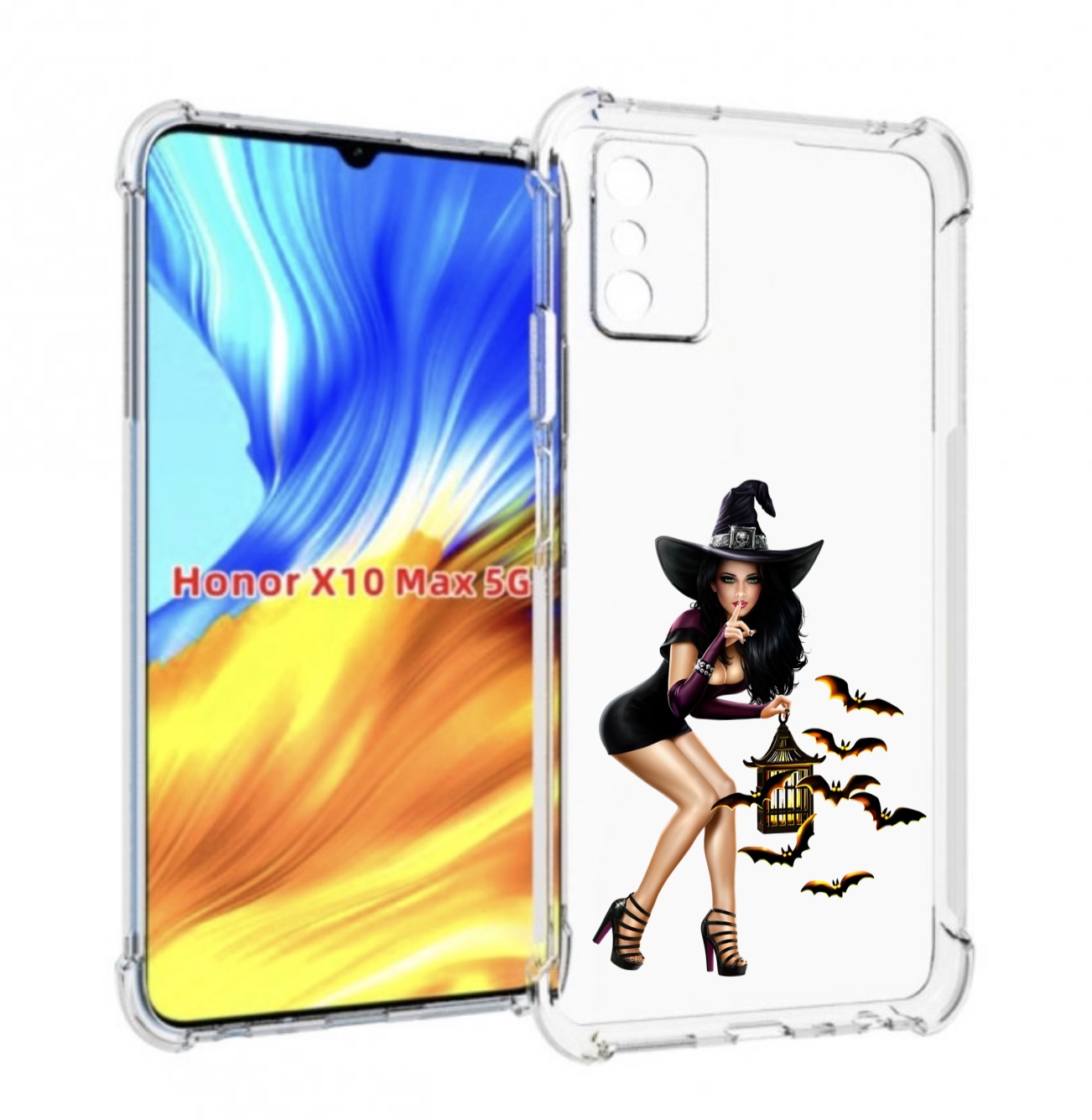 

Чехол MyPads девушка-ведьма женский для Honor X10 Max, Прозрачный, Tocco