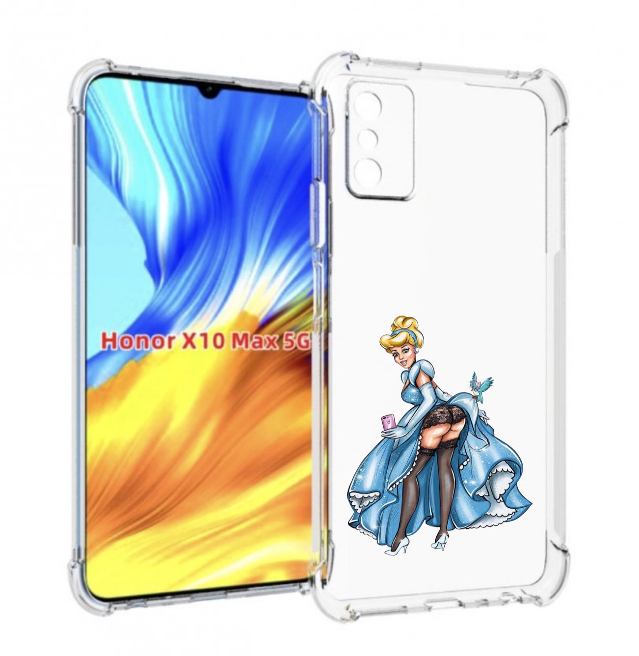 

Чехол MyPads девушка-в-платье-красивая женский для Honor X10 Max, Прозрачный, Tocco