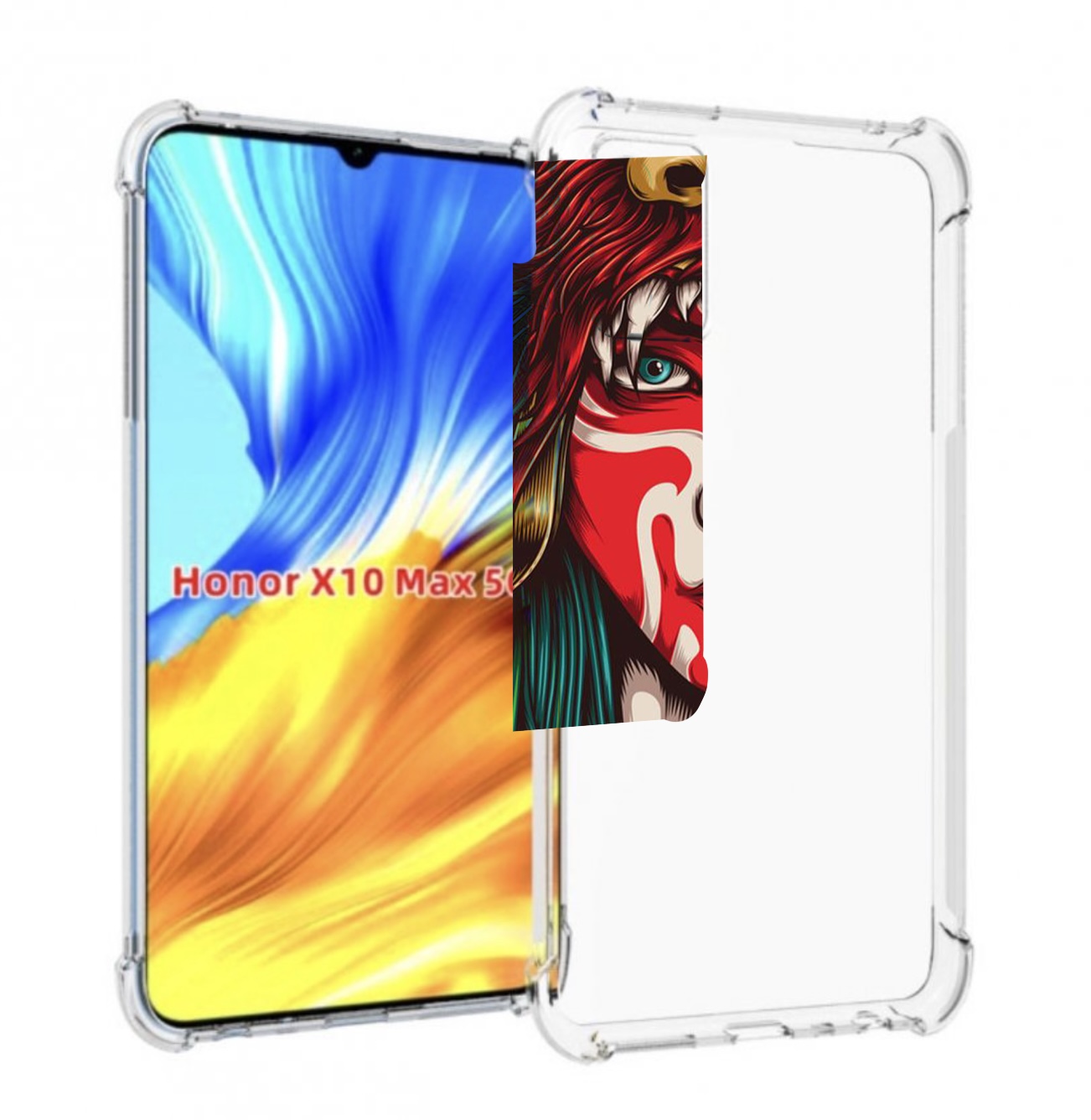 

Чехол MyPads девушка-в-маскировке для Honor X10 Max, Прозрачный, Tocco