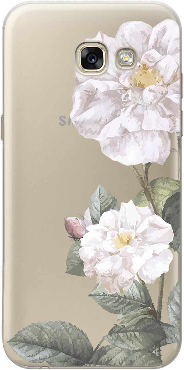 

Чехол на Samsung Galaxy A5 (2017) с принтом "White Rose" прозрачный, Прозрачный;черный, 5381