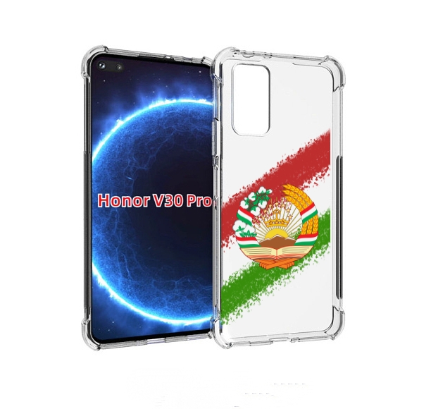 

Чехол бампер MyPads герб флаг Таджикистана для Honor V30, Прозрачный, Tocco