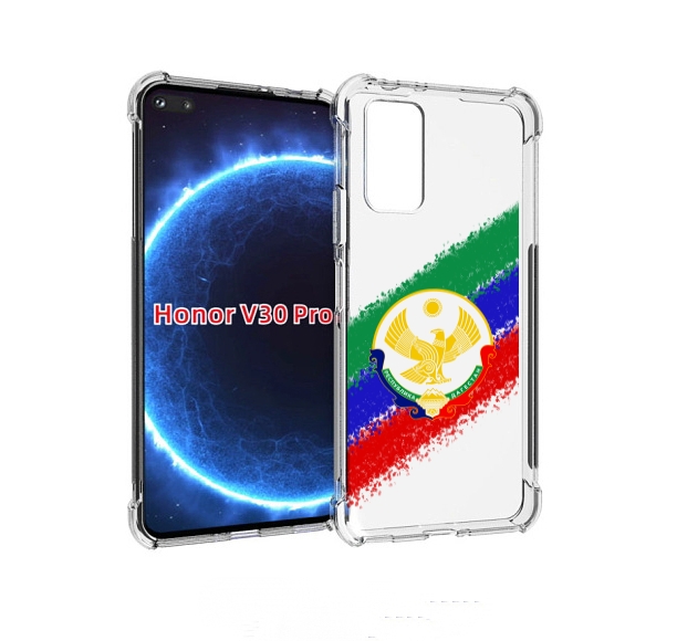 

Чехол бампер MyPads герб флаг Дагестана для Honor V30 Pro, Прозрачный, Tocco