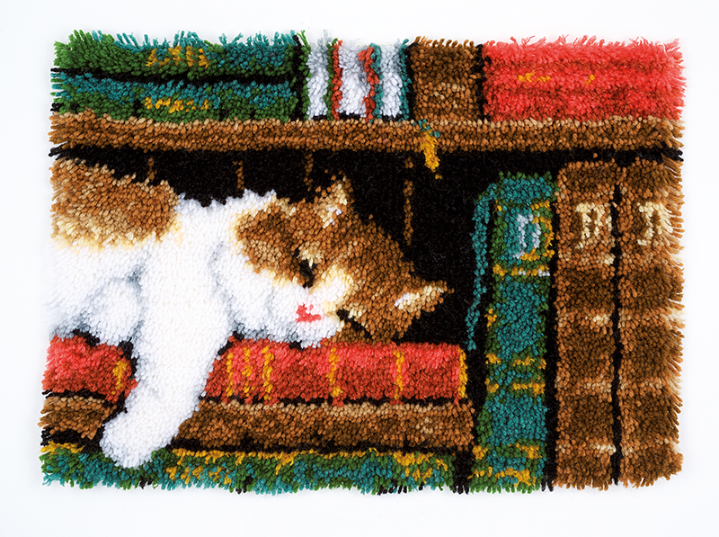 фото Набор для вышивания коврика vervaco "кот на книжной полке", арт.pn 0149896