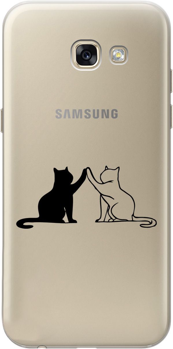 

Чехол на Samsung Galaxy A5 (2017) с принтом "Cats" прозрачный, Прозрачный;черный, 5381