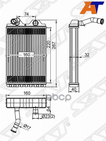 

Радиатор Отопителя Салона Toyota Camry Sxv# 96-01 Lhd Sat арт. ST-87-0003