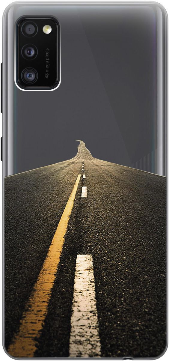 

Силиконовый чехол на Samsung Galaxy A41 с 3D принтом "Road" прозрачный, Прозрачный;коричневый, 5378