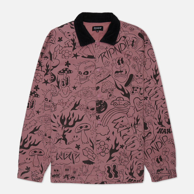 

Рубашка мужская Ripndip RND9501 розовая S, RND9501