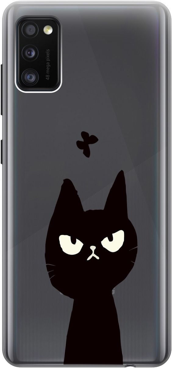 

Чехол на Samsung Galaxy A41 с принтом "Disgruntled Cat" прозрачный, Прозрачный;черный, 5378