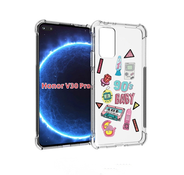 

Чехол бампер MyPads гаджеты-90х для Honor V30 Pro, Прозрачный, Tocco
