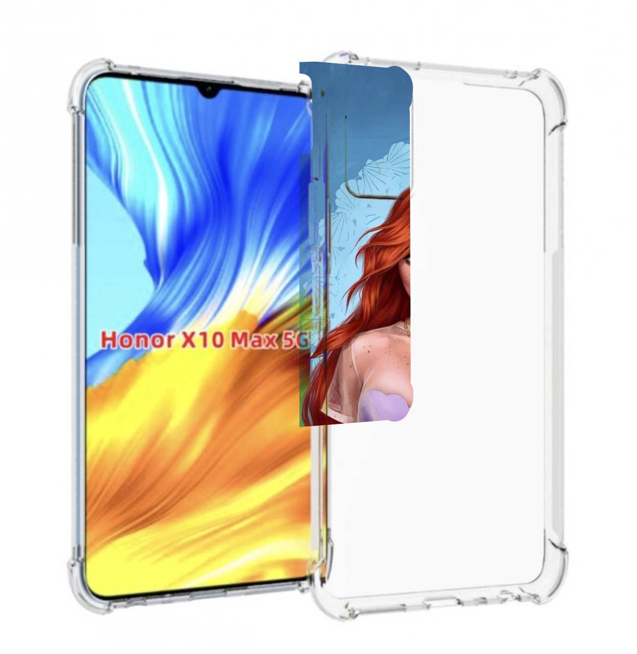 

Чехол MyPads девушка-в-голубом-фоне женский для Honor X10 Max, Прозрачный, Tocco