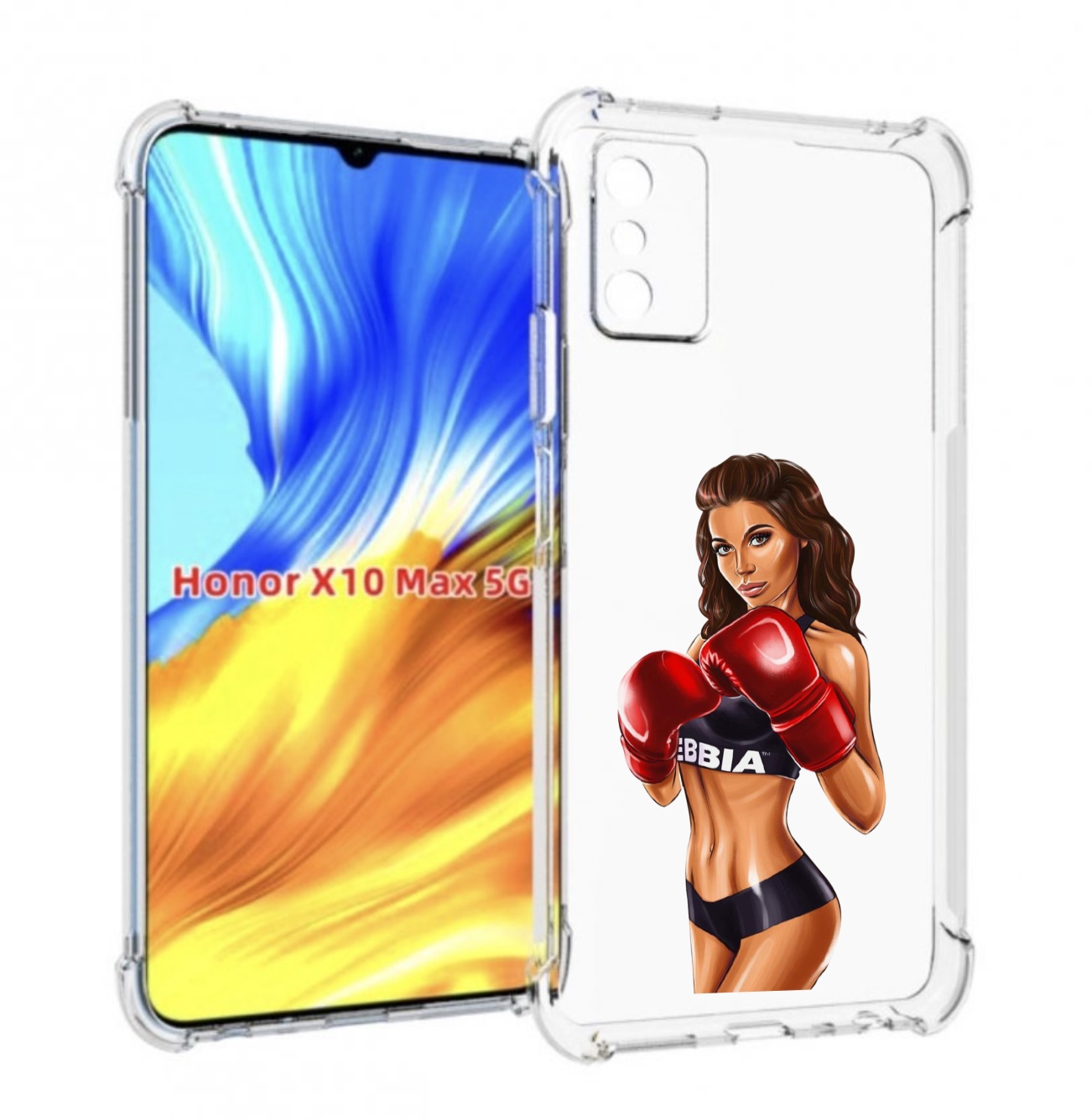 

Чехол MyPads девушка-в-боксерских-перчатках женский для Honor X10 Max, Прозрачный, Tocco