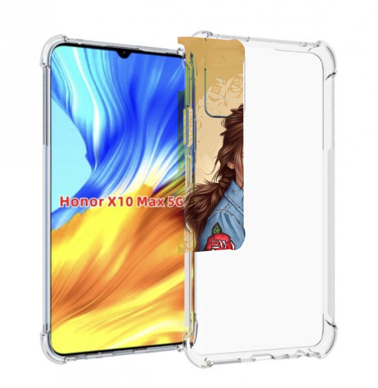 

Чехол MyPads девушка-в-бежевом-фоне для Honor X10 Max, Прозрачный, Tocco
