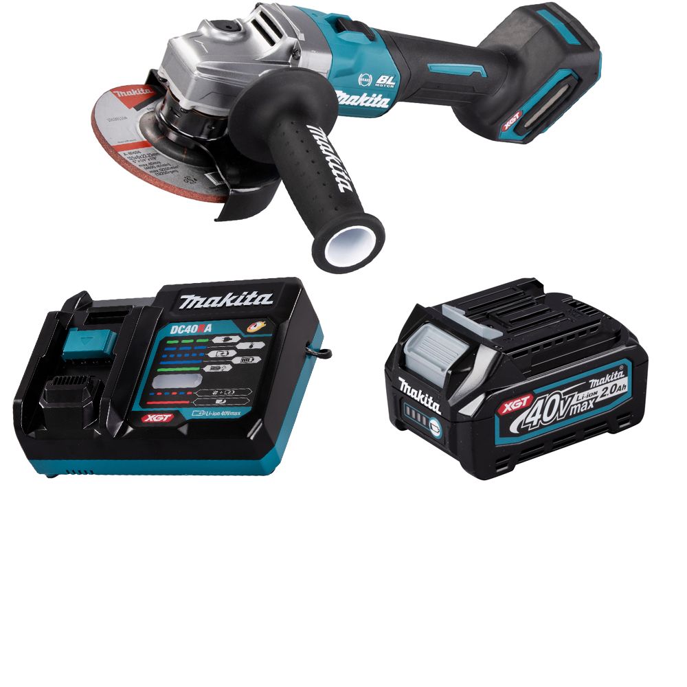 Шлифмашина угловая аккумуляторная Makita 40В XGT 125мм 1x2Ач GA005GA101