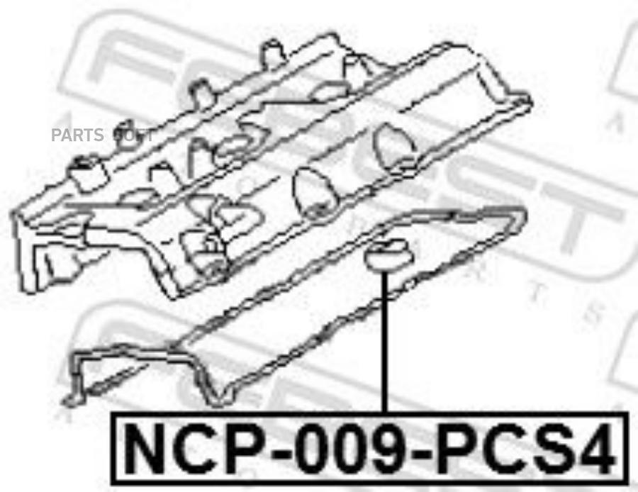 

FEBEST Кольцо уплотнительное свечного колодца комплект 4 шт. в упаковке 1шт