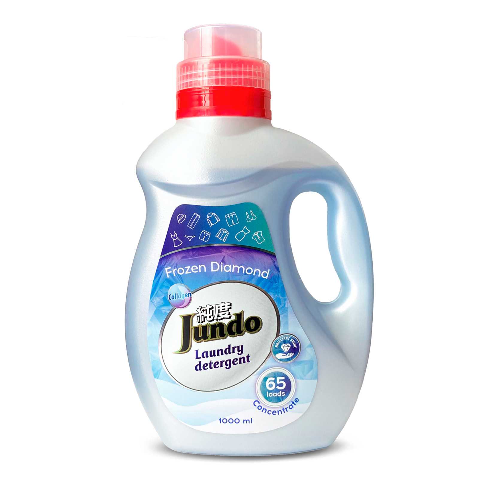 

Гель для ежедневной стирки всех типов белья Jundo Frozen Diamond, 1л