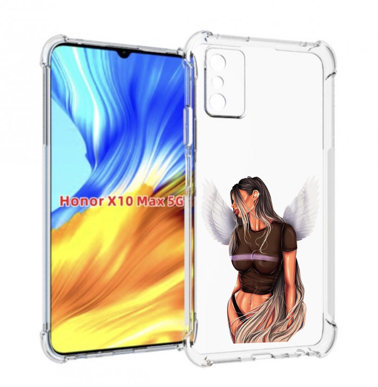 

Чехол MyPads девушка-ангел-с-крыльями женский для Honor X10 Max, Прозрачный, Tocco