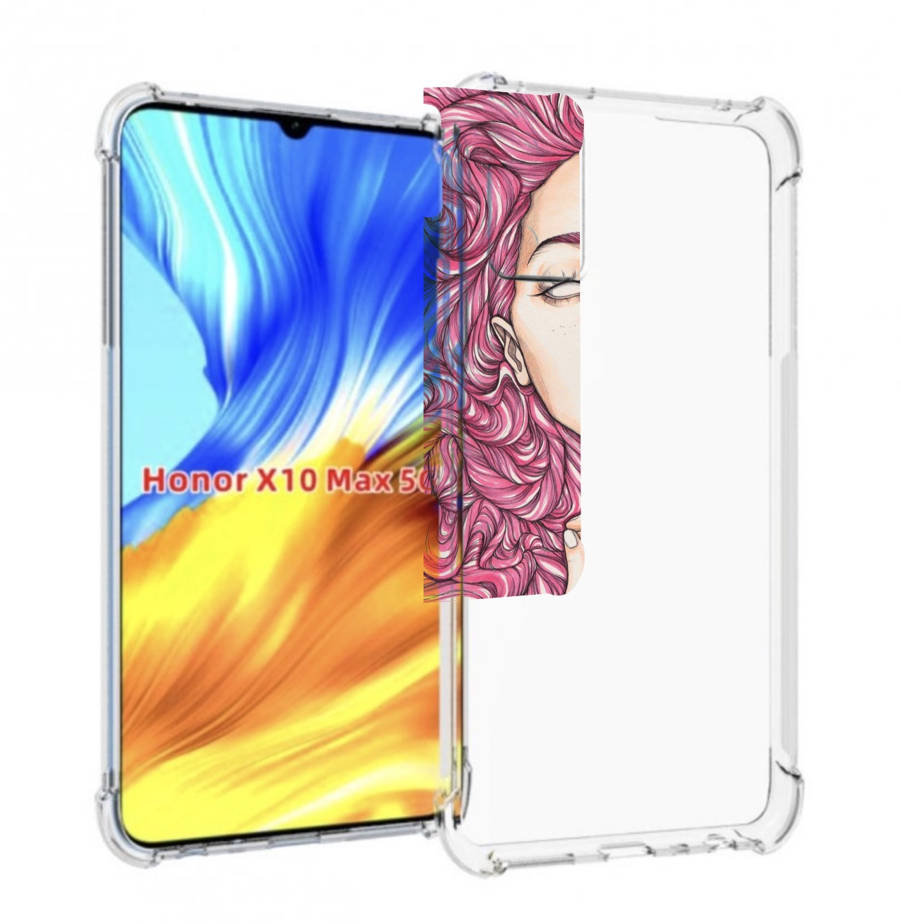

Чехол MyPads девушка утонула в волосах женский для Honor X10 Max, Прозрачный, Tocco