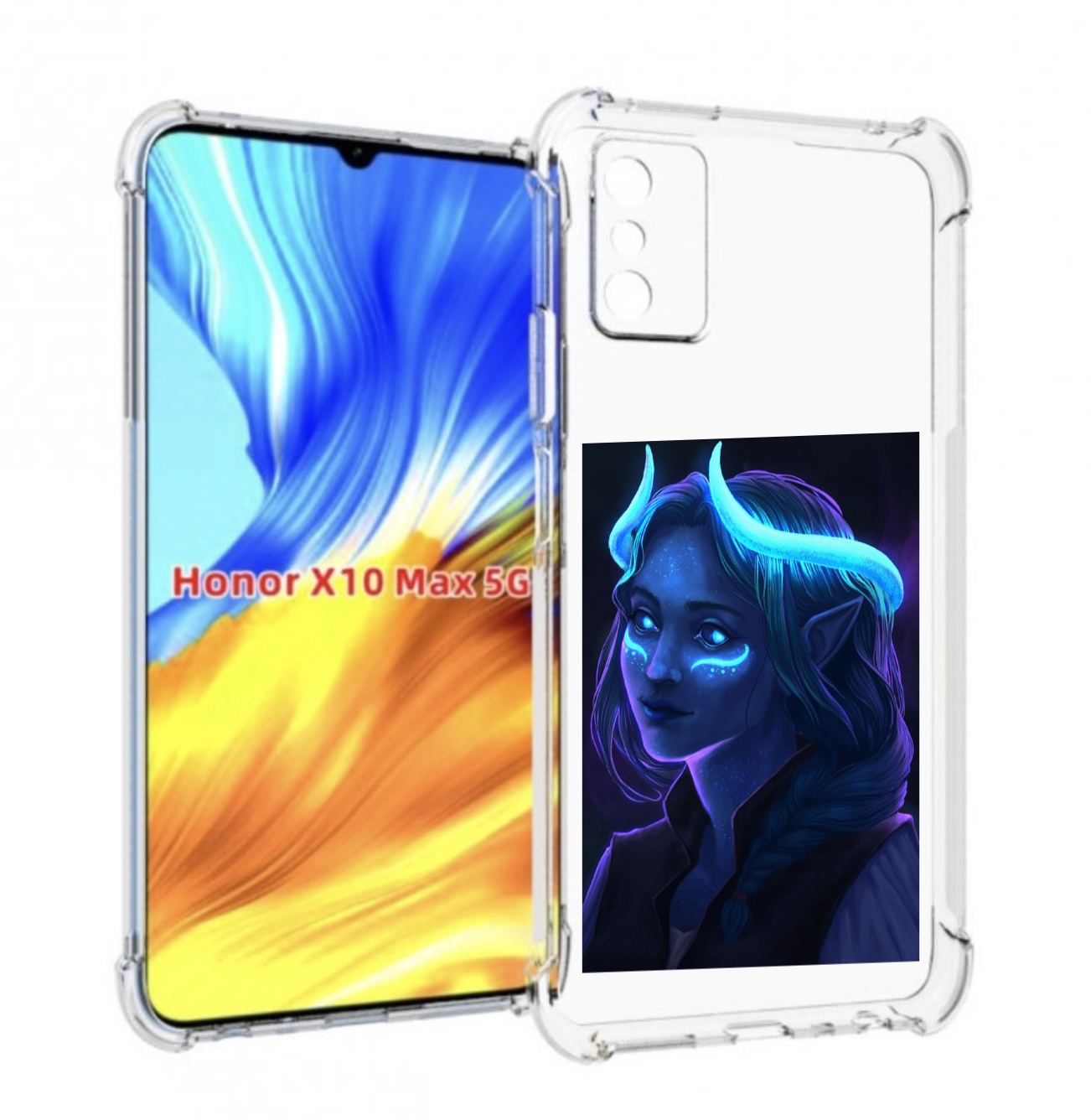 

Чехол MyPads девушка синяя ледяная женский для Honor X10 Max, Прозрачный, Tocco