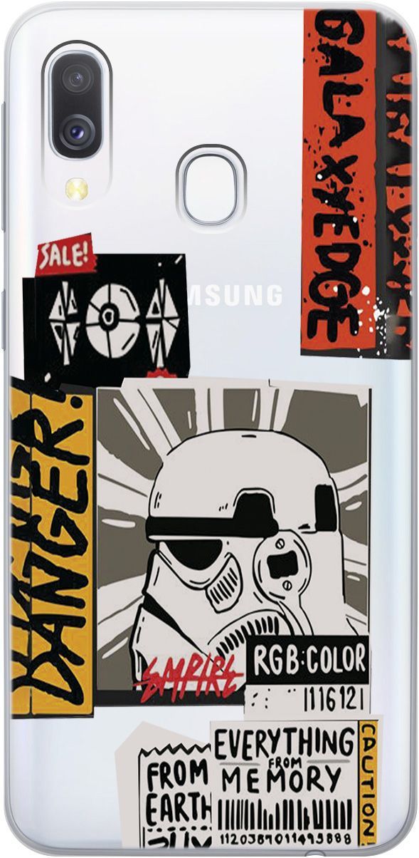 

Чехол на Samsung Galaxy A40 с принтом "Stormtrooper Stickers" прозрачный, Прозрачный;белый, 5375