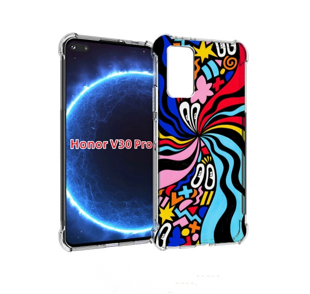 

Чехол бампер MyPads волнистая-абстракция для Honor V30 Pr, Прозрачный, Tocco