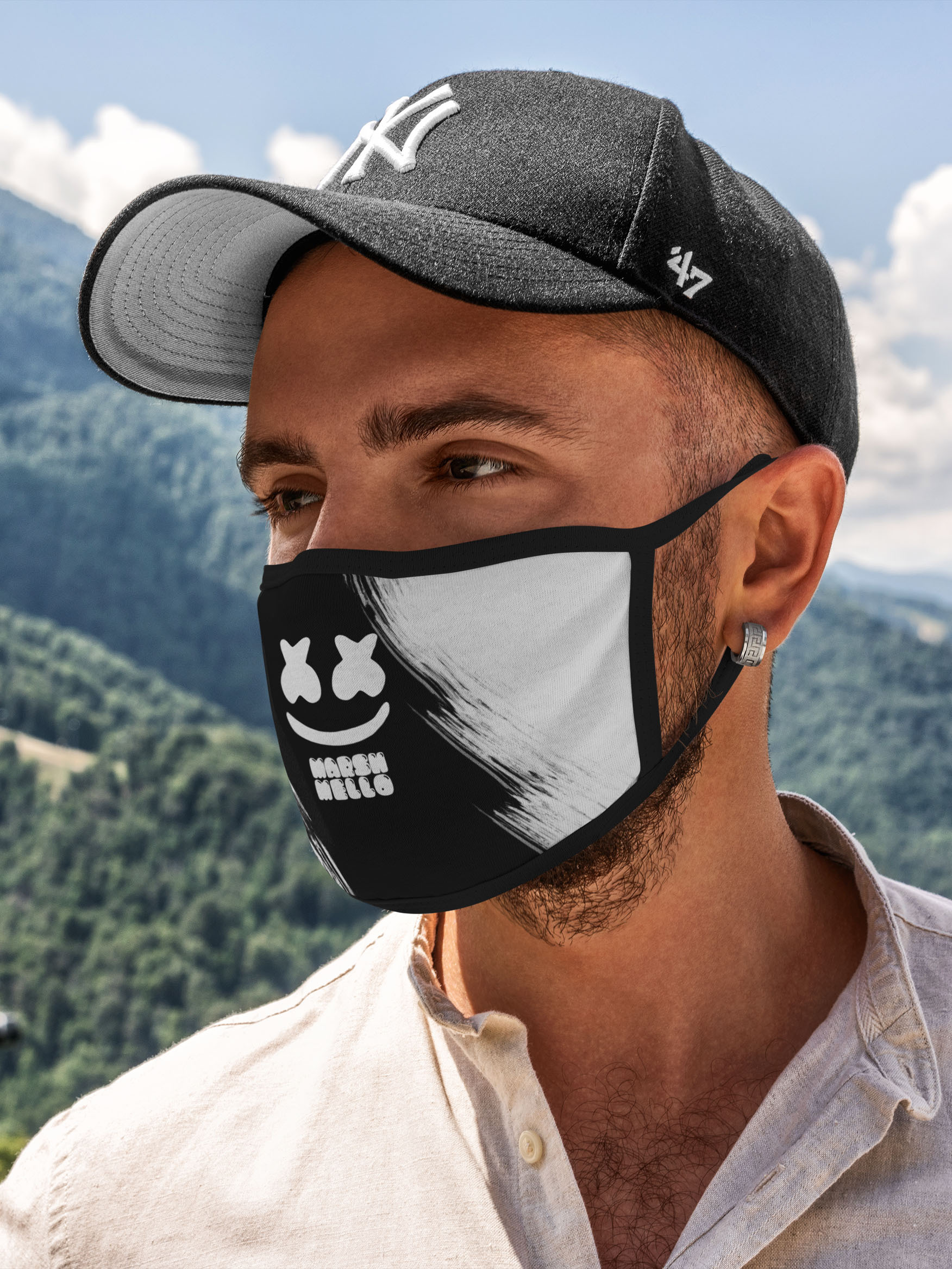 

Многоразовая маска унисекс Burnettie Marshmello 4, Разноцветный, Marshmello 4