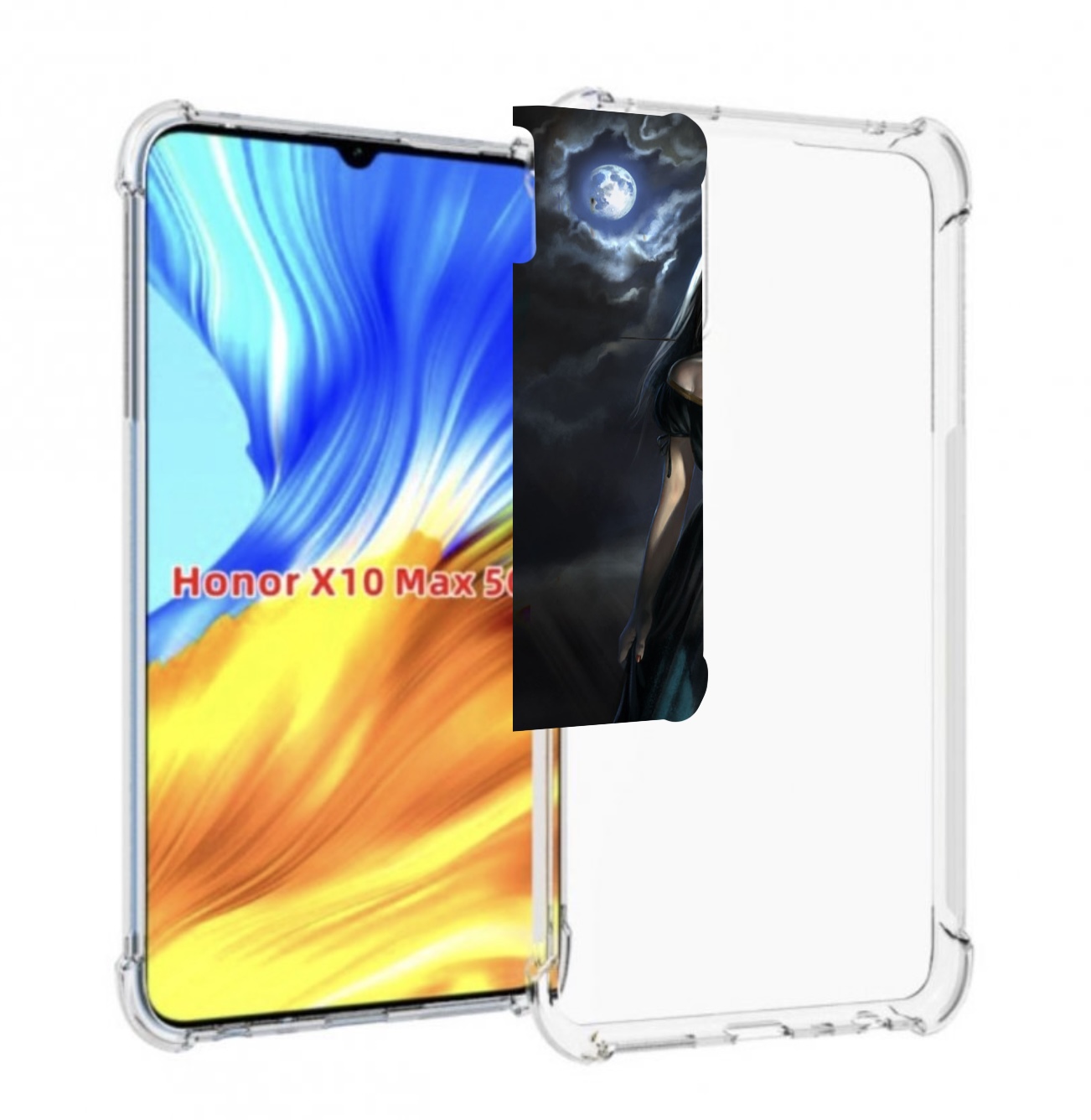 

Чехол MyPads девушка с порезом на горле женский для Honor X10 Max, Прозрачный, Tocco