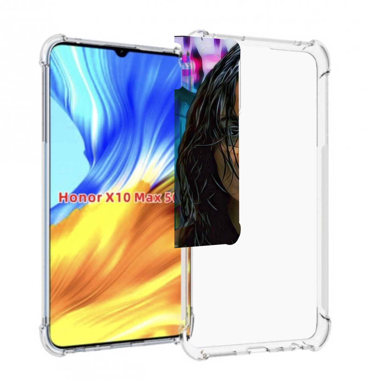 

Чехол MyPads девушка с мокрыми волосами женский для Honor X10 Max, Прозрачный, Tocco