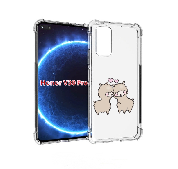 

Чехол бампер MyPads влюбленные-барашки для Honor V30 Pro, Прозрачный, Tocco