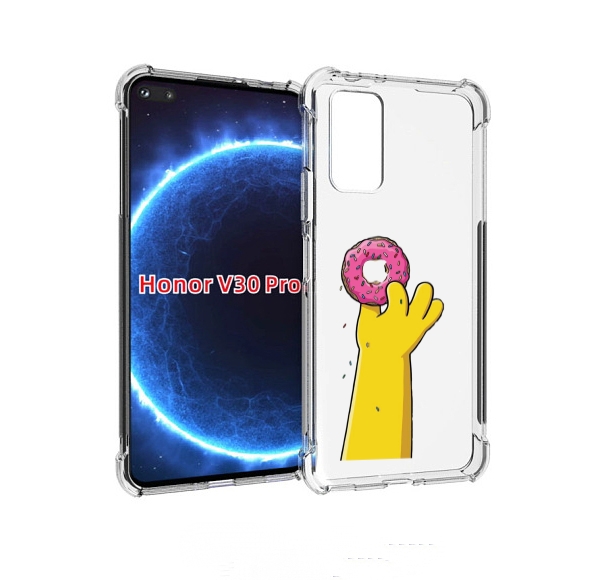 

Чехол бампер MyPads вкусный-пончик для Honor V30 Pro, Прозрачный, Tocco