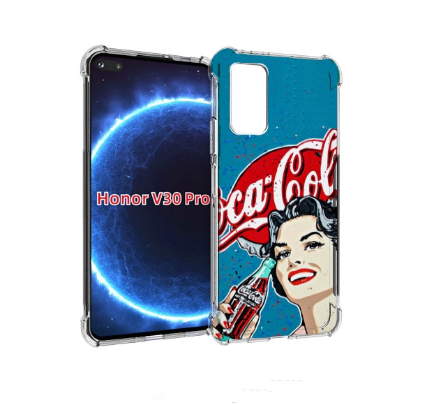 

Чехол бампер MyPads вкусная кола картинка для Honor V30 P, Прозрачный, Tocco