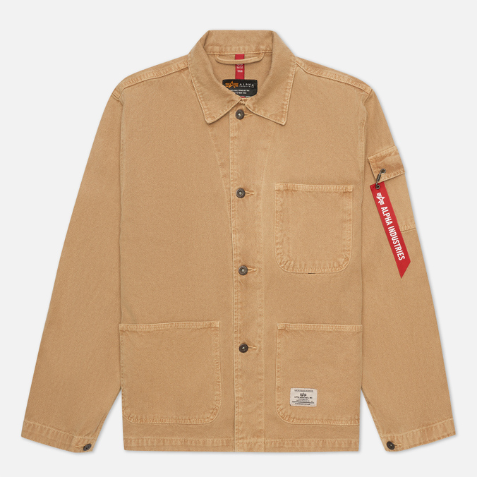 

Джинсовая куртка мужская Alpha Industries UJC52000C1-253 бежевая M, UJC52000C1-253