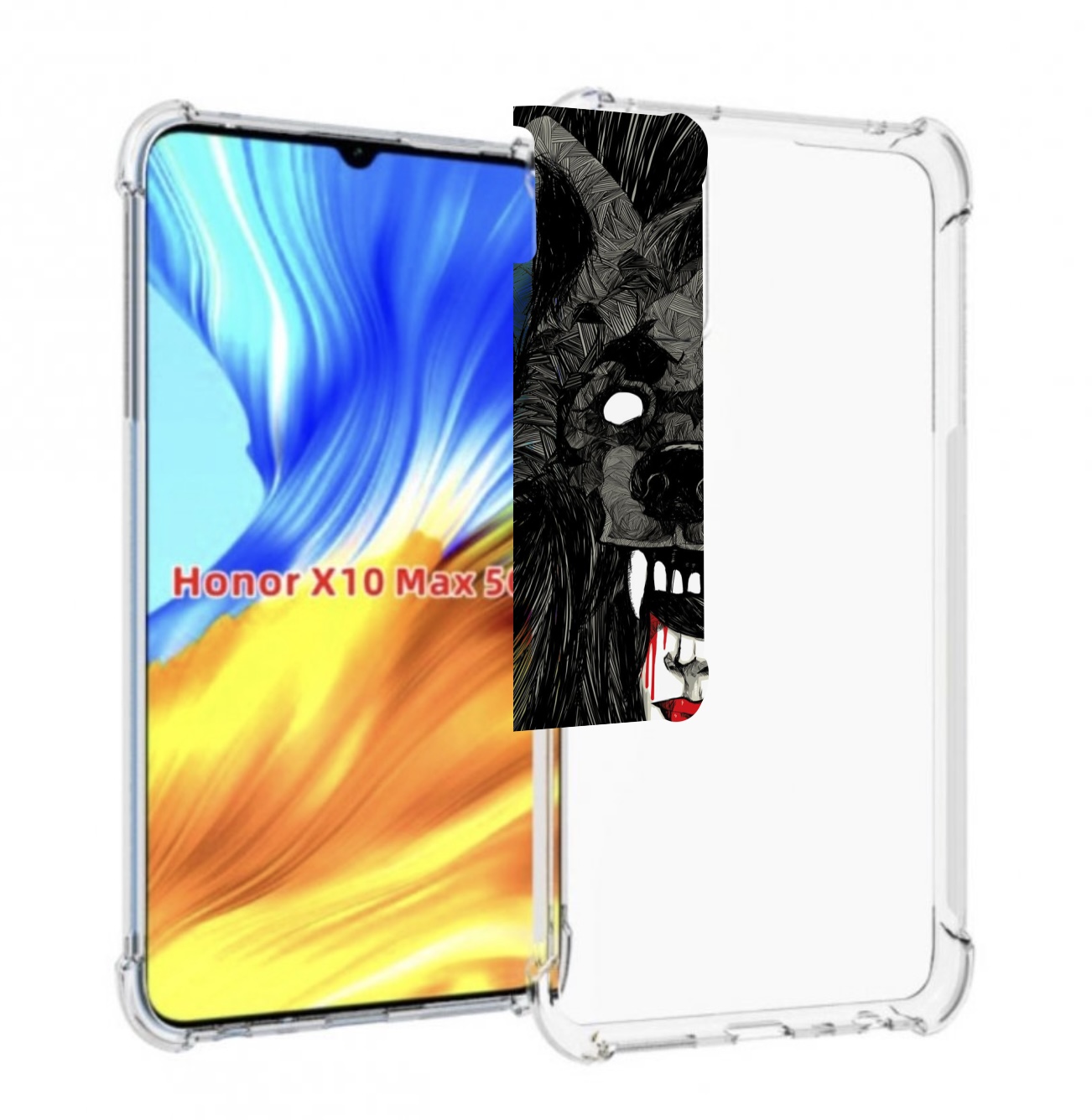 

Чехол MyPads девушка в шкуре волка женский для Honor X10 Max, Прозрачный, Tocco