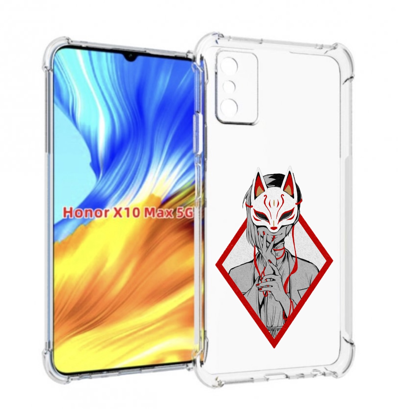 

Чехол MyPads девушка в маске япония для Honor X10 Max, Прозрачный, Tocco