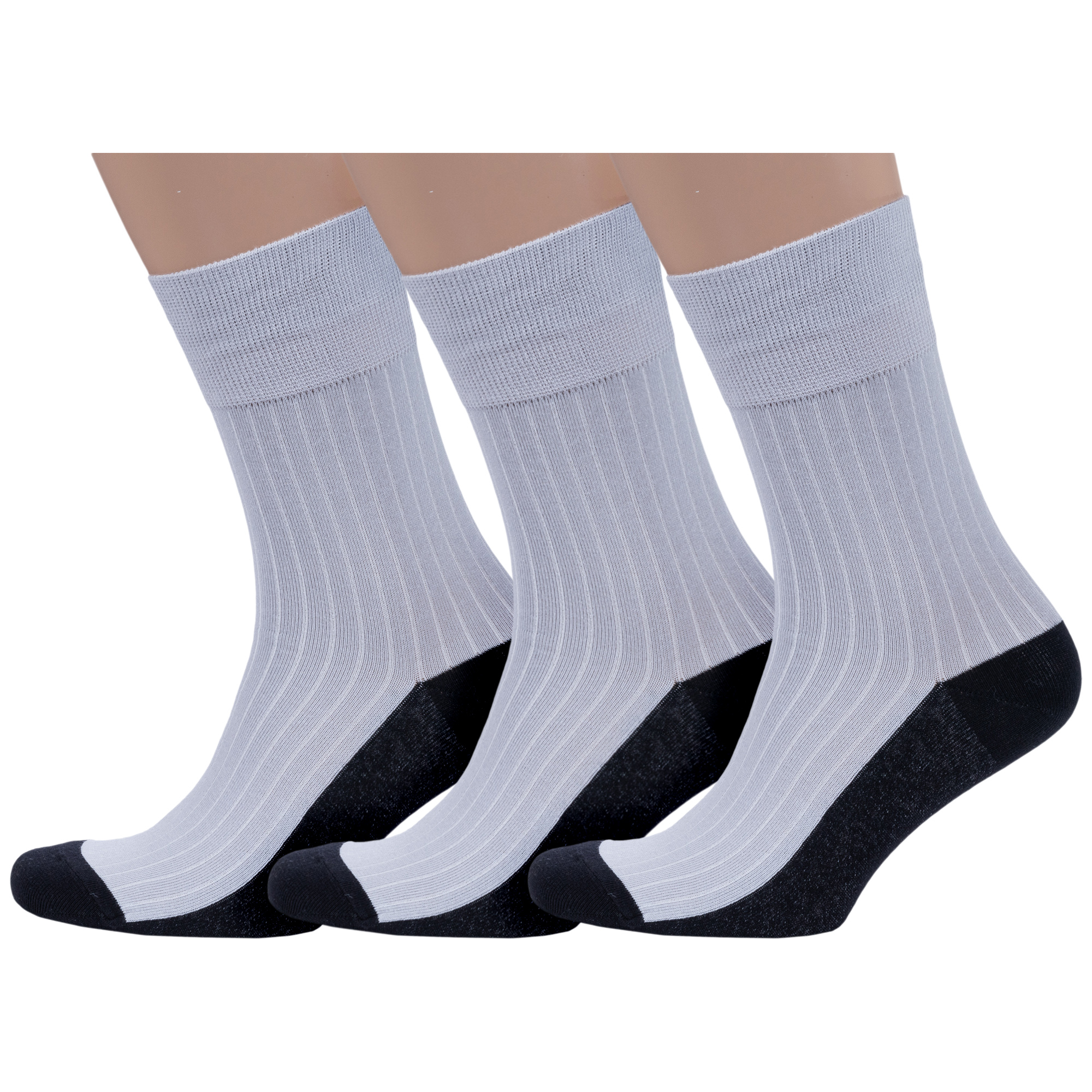 

Комплект носков мужских MoscowSocksClub msk3-М47 разноцветных 27, Серый;черный, msk3-М47