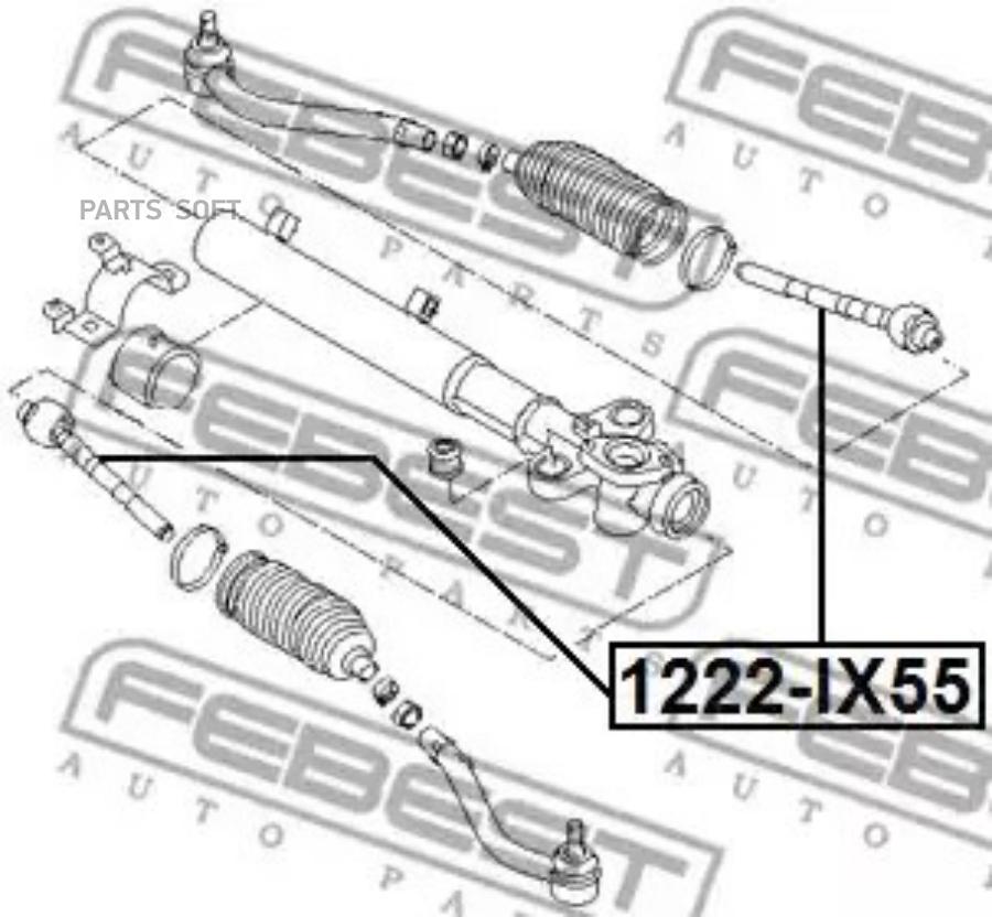 

FEBECT 1222IX55 Тяга рулевая 1222-IX55