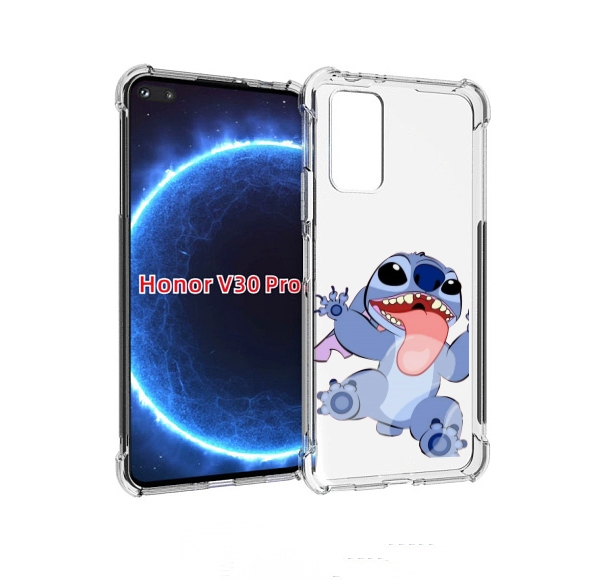 

Чехол бампер MyPads большой-стич для Honor V30 Pro, Прозрачный, Tocco