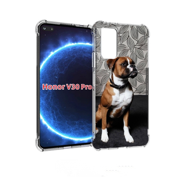 

Чехол бампер MyPads боксер собака для Honor V30 Pro, Прозрачный, Tocco