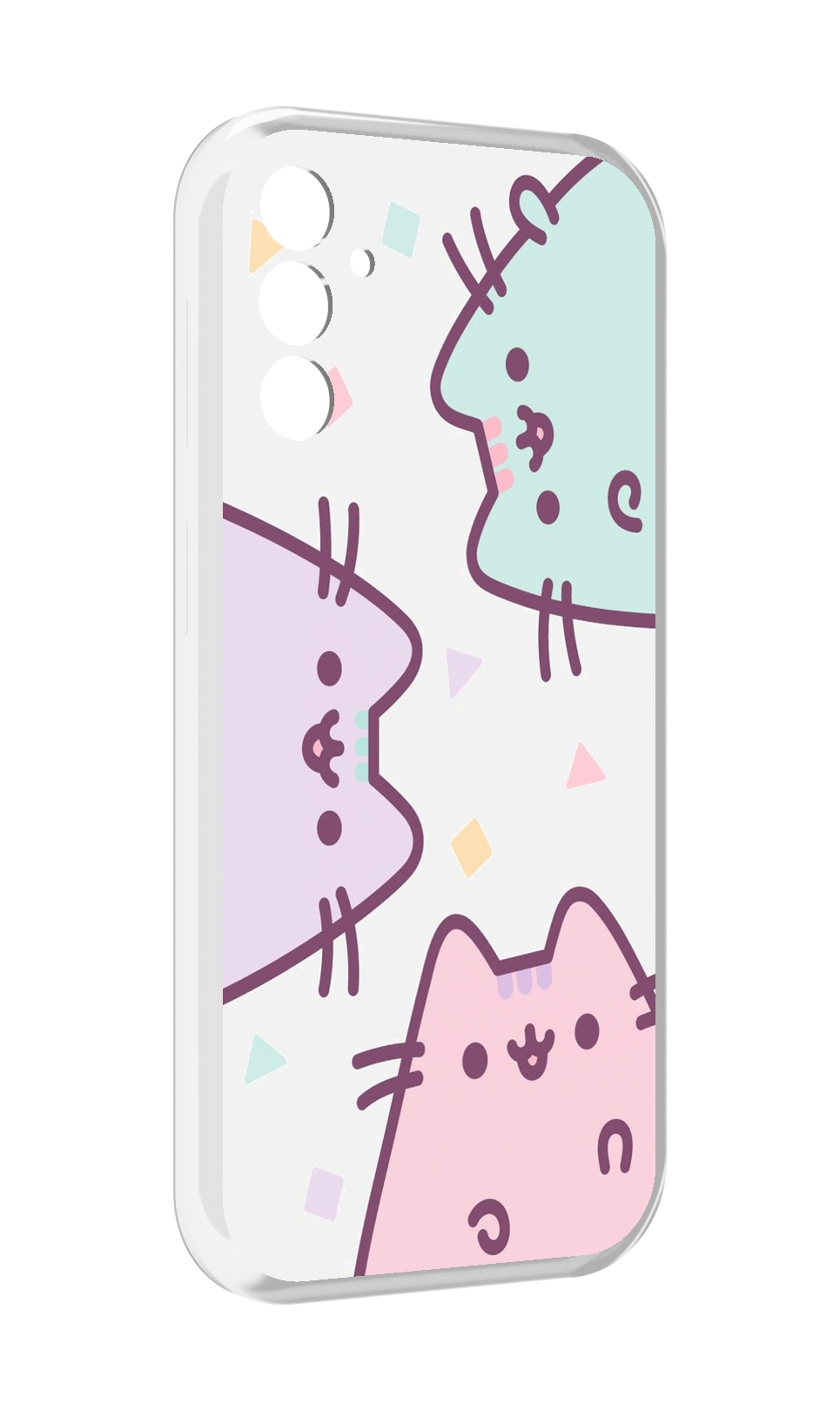 

Чехол MyPads котики зеленый фиолетовый розовый женский для Samsung Galaxy M13, Прозрачный, Tocco