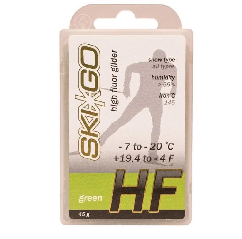 Парафин высокофтористый SkiGo HF Green, -7/-20, 45 г