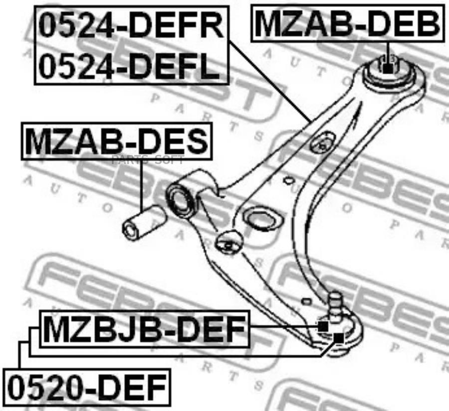 

FEBECT MZBJB-DEF Пыльник опоры шаровой