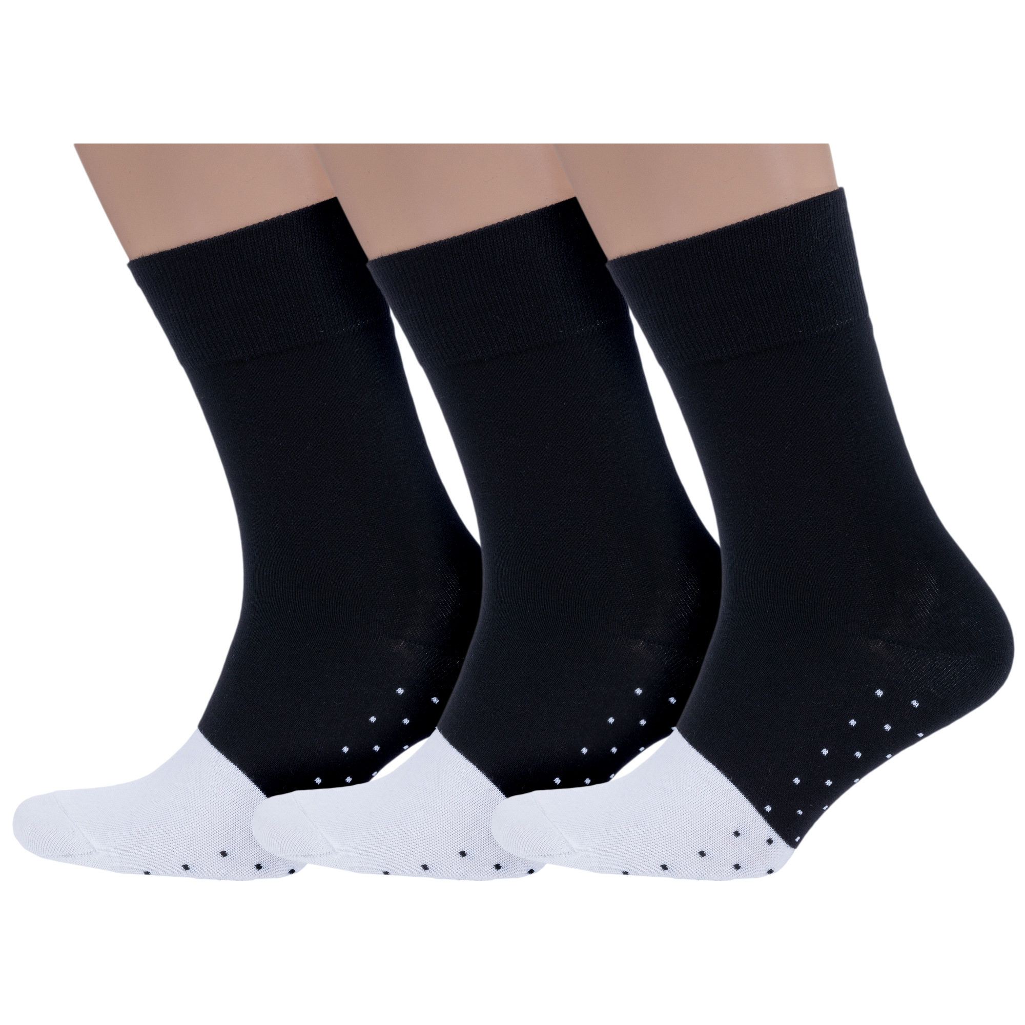 

Комплект носков мужских MoscowSocksClub msk3-М47 разноцветных 25, Черный;белый, msk3-М47