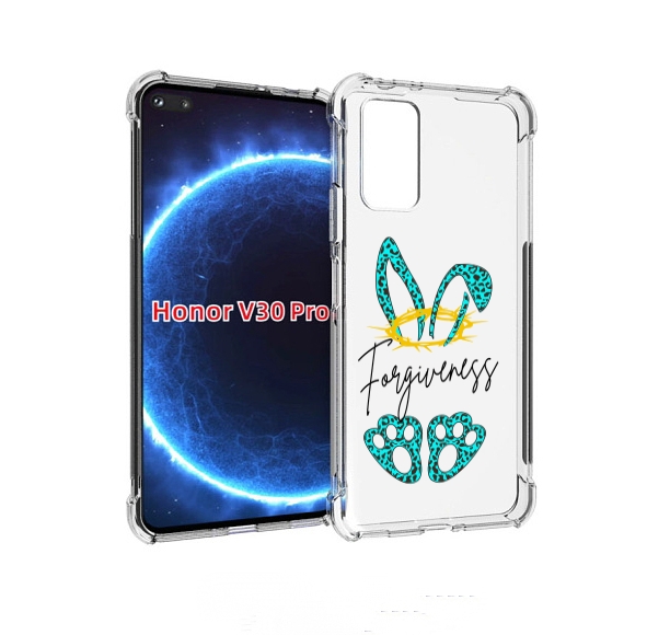 

Чехол бампер MyPads бирюзовое лапки и ушки женский для Honor, Прозрачный, Tocco