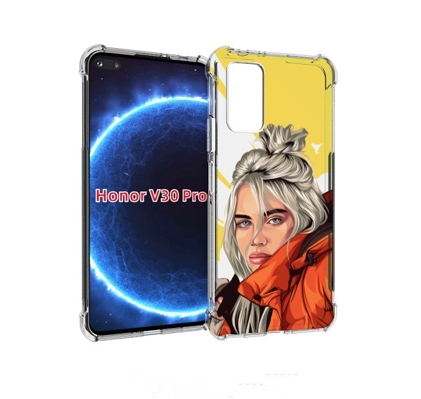 

Чехол бампер MyPads билли-айлиш-в-куртке для Honor V30 Pr, Прозрачный, Tocco